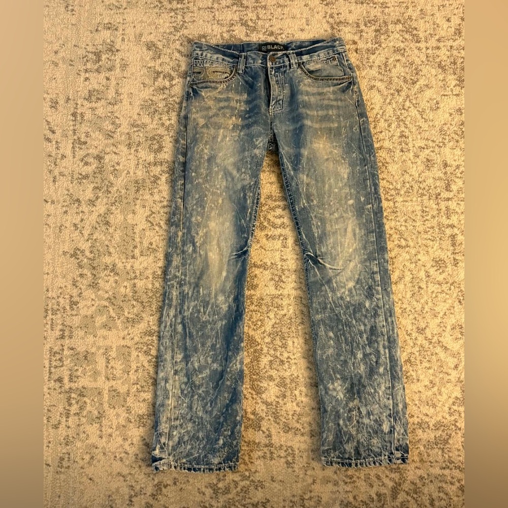 Black Acid Wash Men’s Jeans Size 32/34